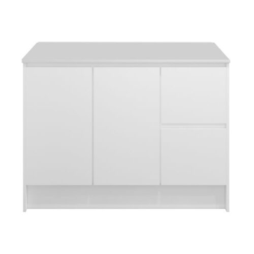 Akala 1200 Kicker Vanity White With RH Drawers Cabinet Only